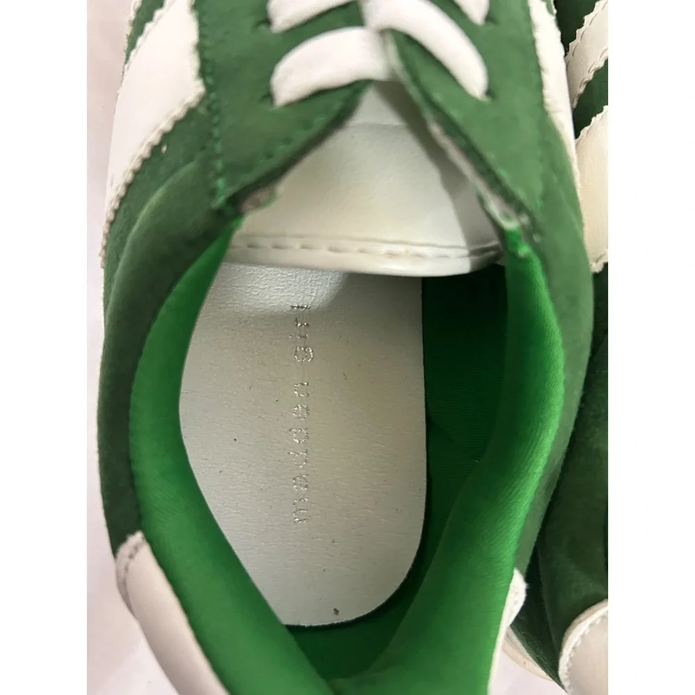 Madden Girl Navida Green White  Lace-Up Low-Top Platform Sneakers Sz 9.5